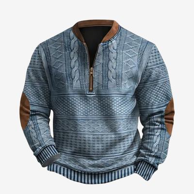 Anton™ | Strikket sweater med lynlåsdetalje